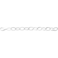 Sterling Silver 11.2 mm Oval Link 8" Bracelet