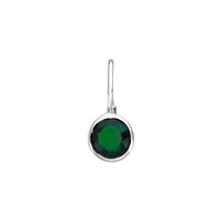 Sterling Silver Imitation Emerald Hook Charm/Pendant