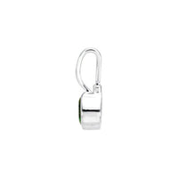 Sterling Silver Imitation Emerald Hook Charm/Pendant