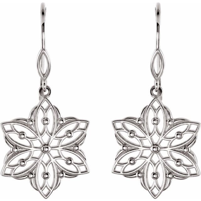 Sterling Silver Decorative Dangle Earrings 2