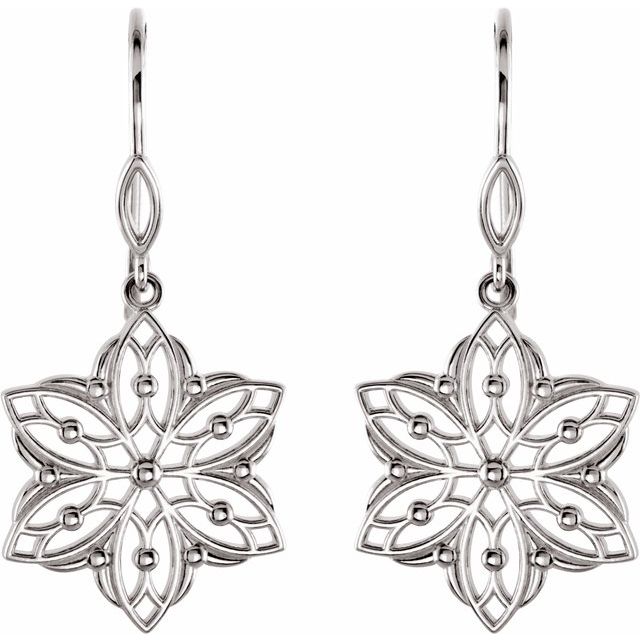 Sterling Silver Decorative Dangle Earrings 2