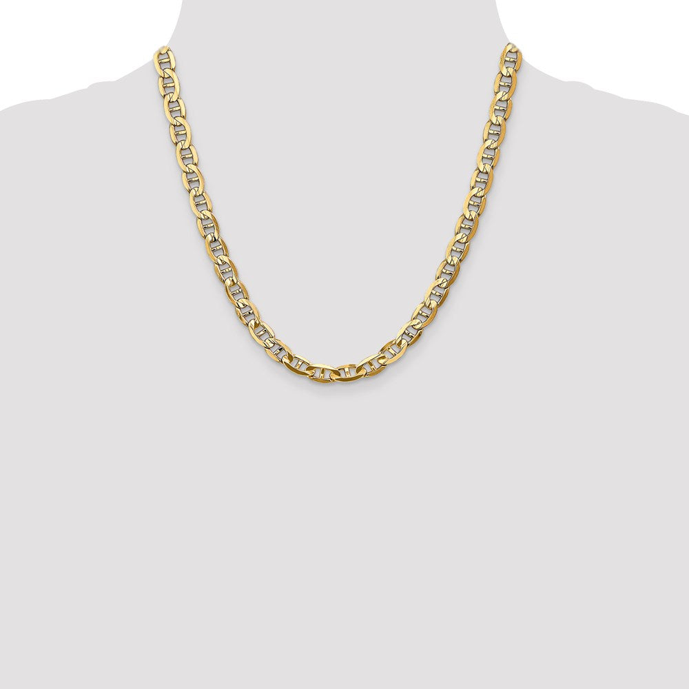 Leslie's 14K 7mm Concave Anchor Chain
