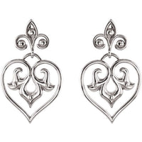 Sterling Silver Decorative Dangle Earrings 2