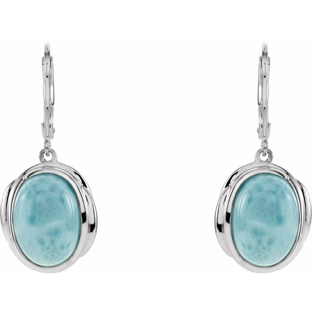 Larimar Lever Back Earrings 2