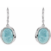 Larimar Lever Back Earrings 2