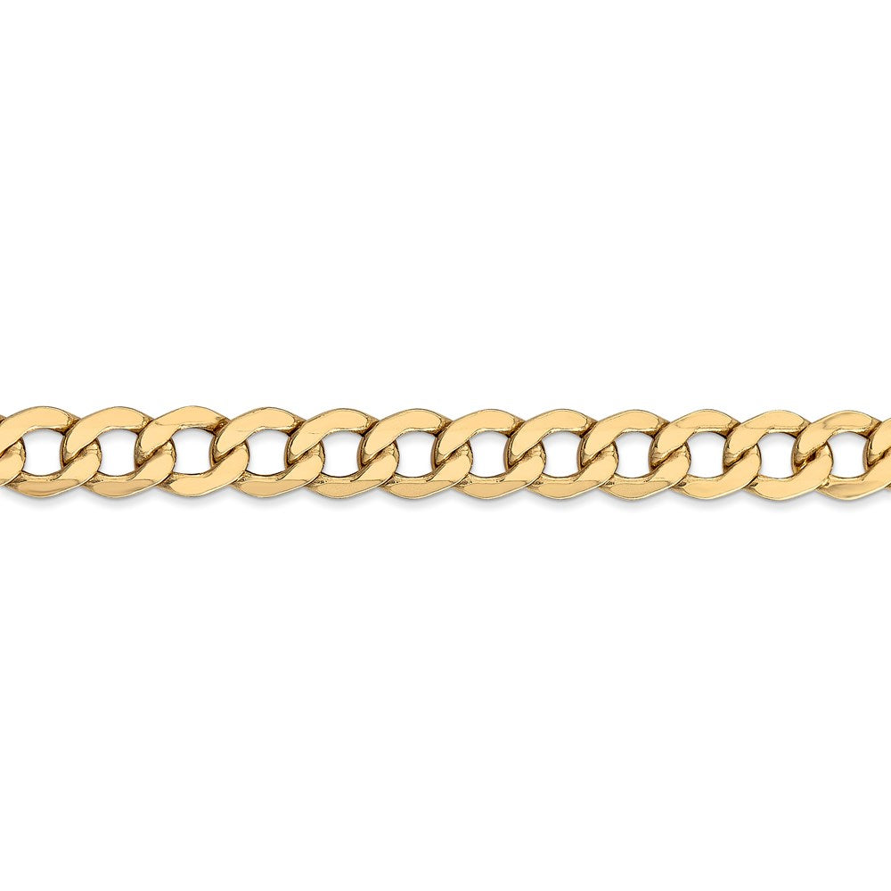 Leslie's 14K 7mm Semi-Solid Curb Link Chain