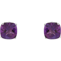 Sterling Silver Amethyst Earrings 2