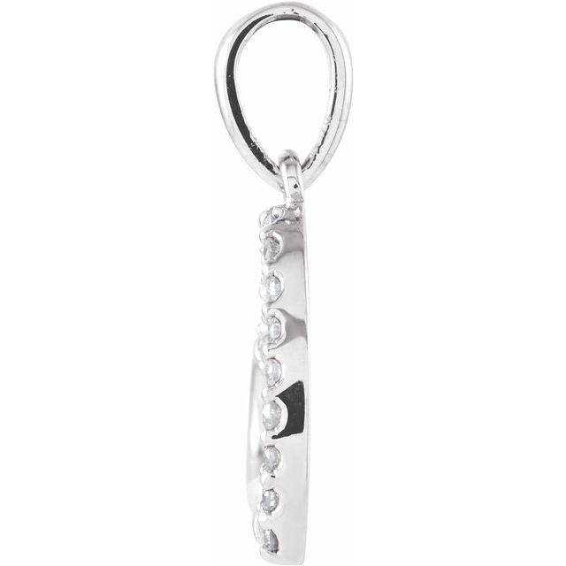 Sterling Silver .06 CTW Diamond Heart Pendant 2