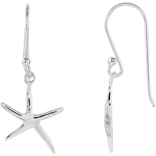 Sterling Silver Starfish Earrings 1