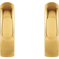 14K Yellow Gold 9.5 mm Hinged Huggie Hoop Earrings