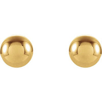 14K Yellow Gold 6 mm Ball Stud Earrings