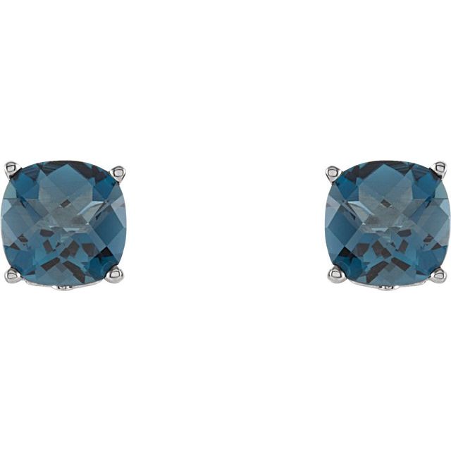Sterling Silver London Blue Topaz Earrings 2