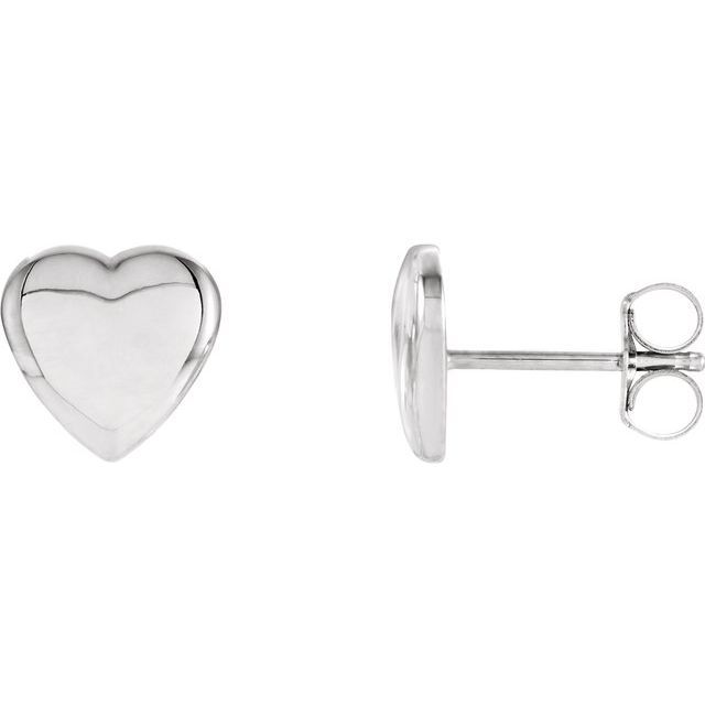 Sterling Silver Heart Earrings 1