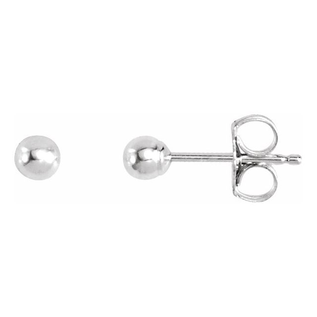 Bright Finish Ball Earrings 1