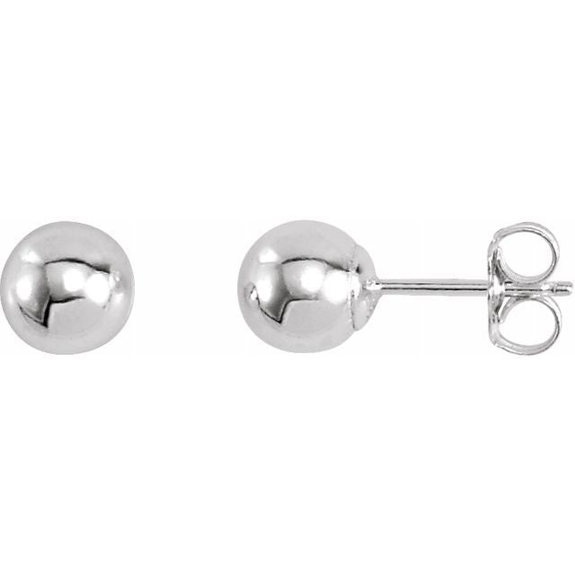 Bright Finish Ball Earrings 1