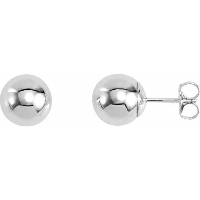 Bright Finish Ball Earrings 1