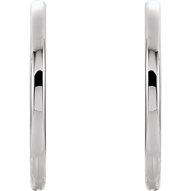Sterling Silver 34.2 mm Hinged Hoop Earrings 2