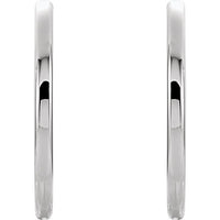 Sterling Silver 24 mm Hinged Hoop Earrings 2
