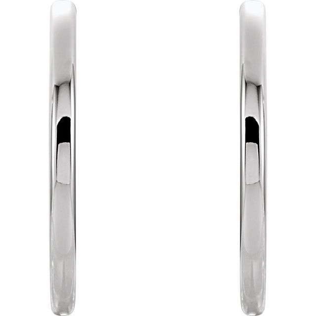 Sterling Silver 24 mm Hinged Hoop Earrings 2