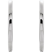 Sterling Silver 24 mm Hinged Hoop Earrings 2
