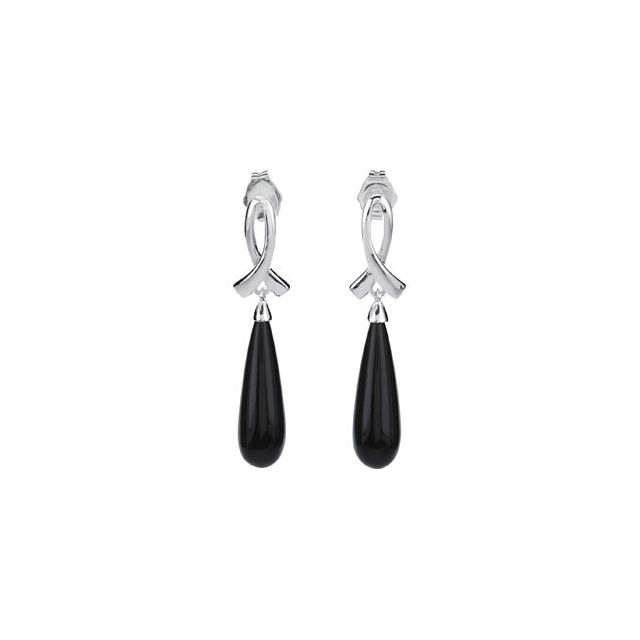 Sterling Silver Onyx Earrings 2
