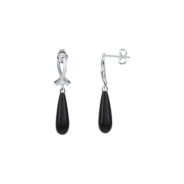 Sterling Silver Onyx Earrings 1