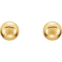 14K Yellow Gold 8 mm Ball Earrings