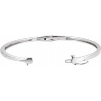 14K White 1/4 CTW Diamond Bangle Bracelet 2