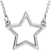 Sterling Silver Star 16" Necklace 1