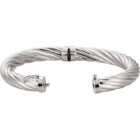 Sterling Silver Hinged Bangle 7" Bracelet 2