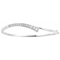 14K White 3/4 CTW Diamond Journey 6.5" Bracelet 2