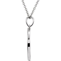 Sterling Silver 25.65x4.7 mm Crescent Moon 16" Necklace 2