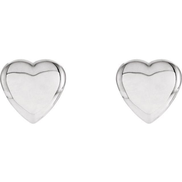 Sterling Silver Heart Earrings 2