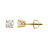 14K Yellow 1/2 CTW Diamond Stud Earrings 1