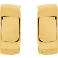 14K Yellow Gold 14 mm Hinged Hoop Earrings