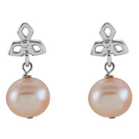 Sterling Silver Freshwater Cultured Pearl Dangle Earrings 2