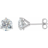 Platinum 1/2 CTW Diamond Stud Earrings 2