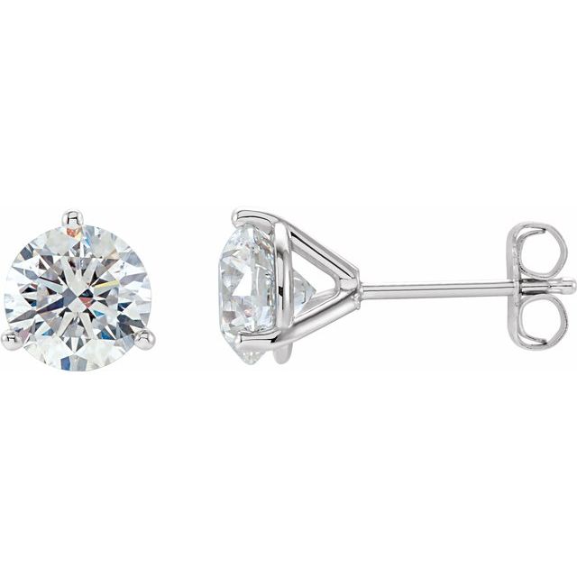 14K White 1 1/2 CTW Diamond Stud Earrings 1