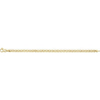 14K Yellow Solid Double Link Charm Bracelet 2