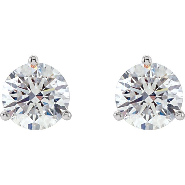 14K White 1 1/2 CTW Diamond Stud Earrings 2