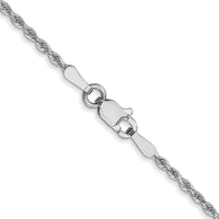 Leslie's 14K White Gold 1.5mm Diamond-Cut Rope Chain Anklet