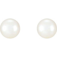 Sterling Silver 8-8.5 mm Freshwater Cultured Pearl Earrings 2