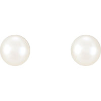 Sterling Silver 5-5.5 mm Freshwater Cultured Pearl Earrings 2