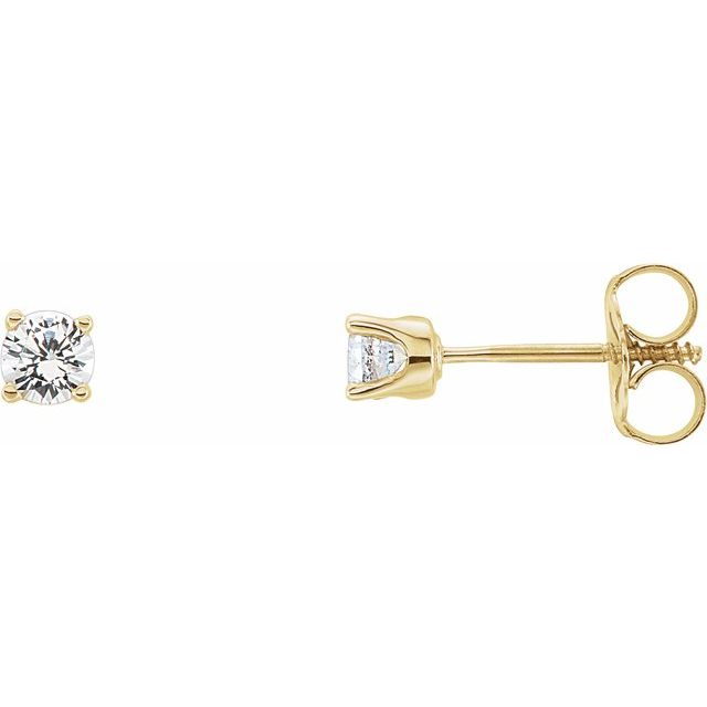 14K Yellow 1/5 CTW Diamond Earrings 1