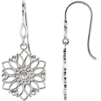 Sterling Silver Decorative Dangle Earrings 1