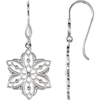 Sterling Silver Decorative Dangle Earrings 1