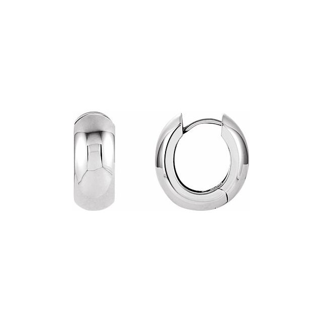 Sterling Silver 16.75 mm Hinged Earrings 1