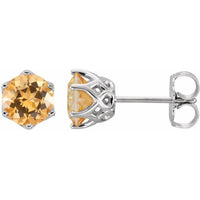 14K White Gold Natural Citrine
