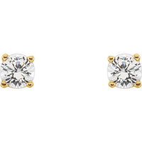 14K Yellow 1/5 CTW Diamond Earrings 2