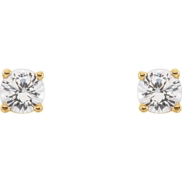 14K Yellow 1/5 CTW Diamond Earrings 2